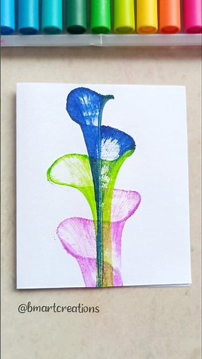 DIY Thread Art 💙\\ String pull Art 😍💕 #shorts #watercolor #threadart #painting #shortsvideo #creative