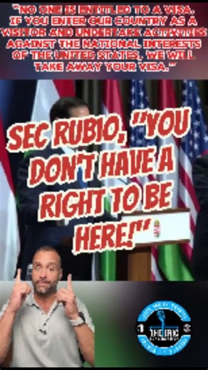 Secretary Rubio Delivers Blunt Warning On Visas: “No One Is Entitled”🔥