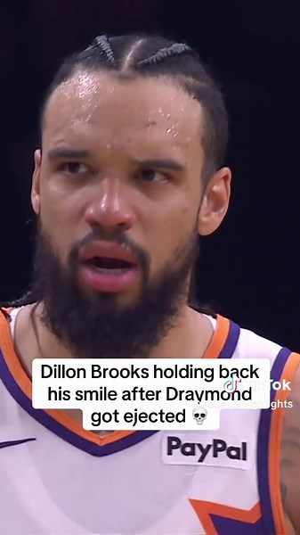 I know bro was excited. 💀😭 #nba #warriors #dillonbrooks #suns #draymondgreen