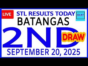 Stl Batangas results today September 20, 2025 2nd DRAW stl pares