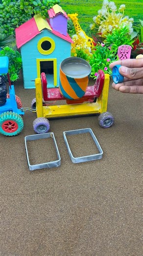 🙄 Amazing Mini Tractor Making Cement Pillar | DIY Real Working Construction Machine 🚜 #shorts