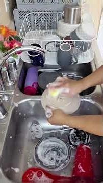 Washing dishes satisfying asmr sounds