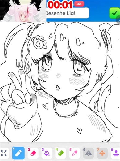 Speedpaint Drawing of Roblox Character Hair