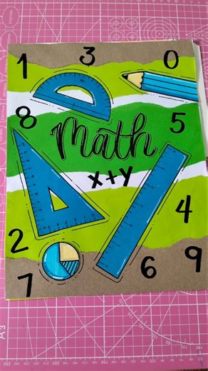 DIY Portfolio Cover #shorts #portfolio #frontpage #coverpage #maths #lettering #artandcraft #diy
