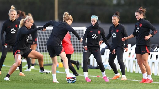 The USWNT train for the first time in New Zealand ahead of the World Cup