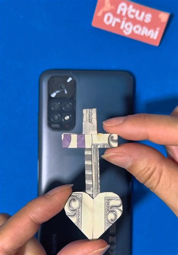 DIY Dollar Bill Origami Cross of Love