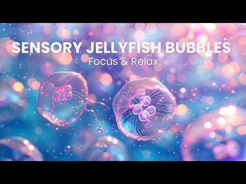 Sensory Jellyfish Bubbles & Calming Music for Classroom Focus | Calm Ocean Relaxation Autism Support