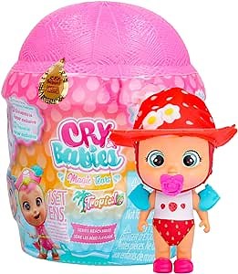 Cry Babies Magic Tears Tropical World - Beach Babies Series | 8+ Surprises, Accessories, Surprise Doll - Great Gift for Kids Ages 3+