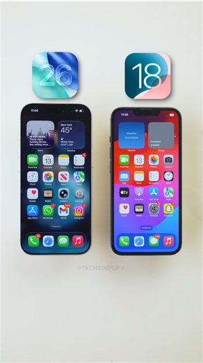 TechSimplify on Instagram: "iOS 18 vs iOS 26 Which Will DOMINATE? . . . Get ready to dive into the world of iOS and find out which version will reign supreme in 2025. In this video, we'll be exploring the latest trends and updates in the iOS ecosystem, discussing the features and improvements that will set one version apart from the rest. From security enhancements to user interface updates, we'll cover it all to give you a comprehensive understanding of what to expect from iOS in 2025. Whether 