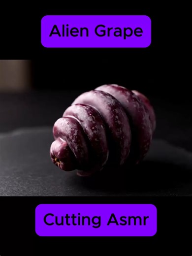 Cutting Alien Fruit - looks like grape ? #asmrsounds #asmr #satisfyingasmr #veo3 #fyp #alien #fruit #grape