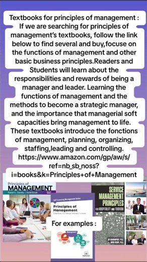 Textbooks for Principles of Management