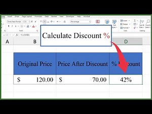 How to Find Discount Percentage in Excel