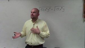 Tutorial for simplifying a radical expression then finding the product