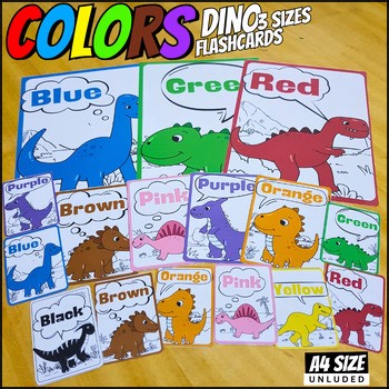 Dinosaur Color Flashcards for Preschool and Kindergarten | Learn Colors for Kids