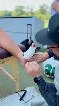 親指の付け根の痛みにテーピングしました