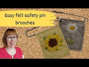 Easy DIY Daisy Brooch! Safety Pin & Felt Craft Tutorial (Beginner Friendly)