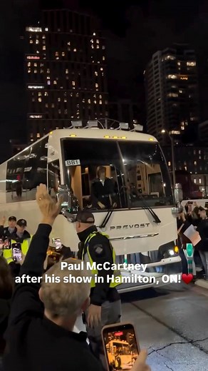 14K views · 260 reactions | He’s got a ticket to ride! Sir Paul McCartney gave fans in Hamilton a post-show thrill, waving from the front of his tour bus as it pulled away  ️: freedomtrain_ | HELLO! Canada | Facebook
