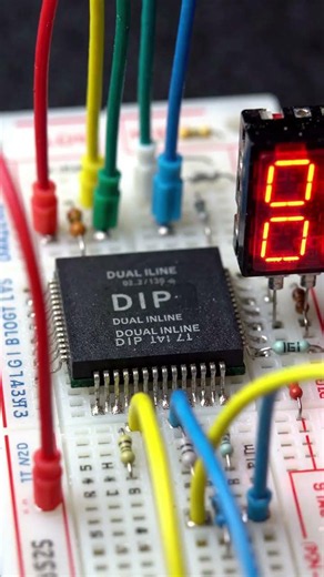 BCD to 7 Segment decoder #electronics #bcd #7segment #circuit
