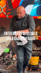WHOA! CEO David Kratz take initiative to bring the peel board closer to his window. But it triggers a response from the defending champion Kyle Whalen!! 60 Minute Time Limit All teams must complete tinting the 4 doors and rear glass of the Tesla Model 3 Highest score wins the World Championship Belts This is the Tinter Battles Teams’ Auto Division Window Tinting World Championships Competition 18 teams entered. DEFENDING CHAMPIONS: @mikepowell1215 @soakshield2.0 team @autobahn_films Tinter Battl