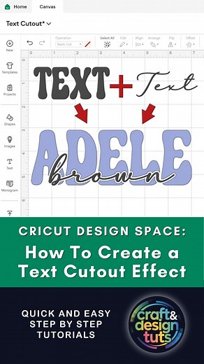 81K views · 993 reactions | How to Make Text Cut Out of Text in Cricut Design Space - check the COMMENTS section for additional details #cricuttips #cricuttutorials #cricutdesignspace #cricutdesigns | Craft & Design Tuts | Facebook