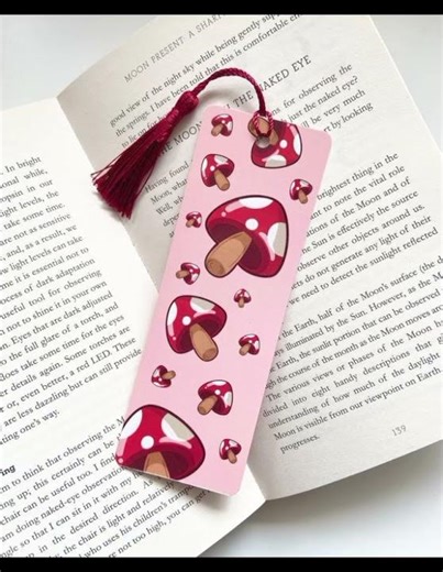 Cute Mushroom Bookmark & Sticker Designs | Aesthetic Stationery 🍄