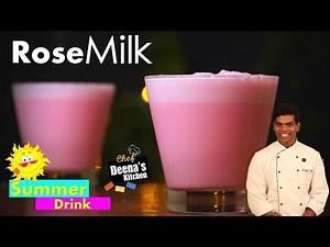 Rose Milk Recipe in Tamil | How to Make Perfect Rose Milk at Home | CDK 472 | Chef Deena's Kitchen