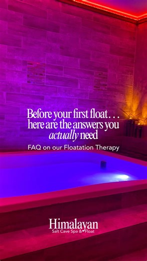 Himalayan Salt Cave Spa & Float on Instagram: "If you haven’t tried float therapy yet, this is your sign to do so… 1. What is float therapy? Float therapy involves lying in a private tank filled with warm water and Epsom salts. The high salt content makes you effortlessly buoyant, allowing your muscles and joints to fully relax while your nervous system calms. 2. How long is a typical float session? Most sessions last 45–90 minutes. This gives your body enough time to fully relax, decompress, an