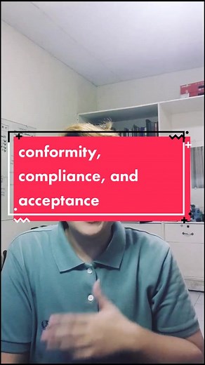Distinguishing Conformity, Compliance, and Acceptance