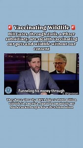 Did you know that Bill Gates has been funneling money through Zotis—a Pfizer subsidiary—to quietly inject our wildlife and pets with experimental mRNA technology? Zotis was the first to roll out an mRNA-based vaccine for animals, and their reach is expanding fast. Our pets are being used as lab rats under the guise of “protection,” and you likely didn’t even give consent. This isn’t about animal welfare—it’s about control, profit, and biotech overreach. Even wildlife populations aren’t safe. The