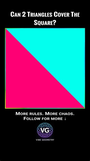 Vibe Geometry | Two triangles. One square. Endless motion. In this visual simulation, two triangles bounce inside a square: One starts in the lower-left... | Instagram