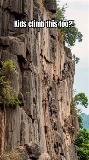 How Did People Survive This Cliff Village?!😳 #chinafacts #extreme #shorts
