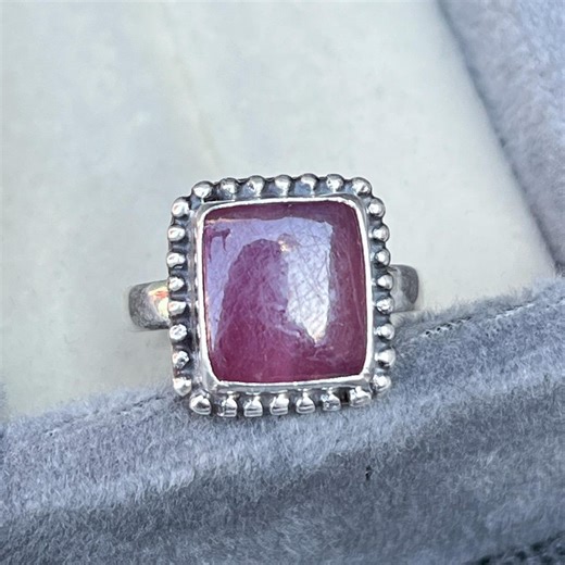 Pink Ruby Ring With 925 Sterling Silver in All Sizes Available - Etsy