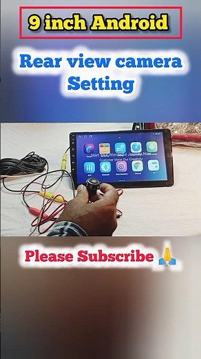 android car stereo backup camera setting ✅ #caraudio #reversecamera #shorts