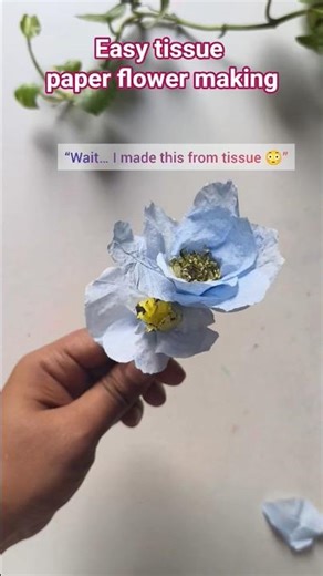 How to make easy tissue paper flower |Easy DIY Flower Ideas at Home