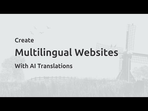 Create Multilingual Websites with AI Translations