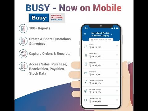 BUSY New Cloud Based Mobile App | How to Use BUSY Mobile App (Hindi)