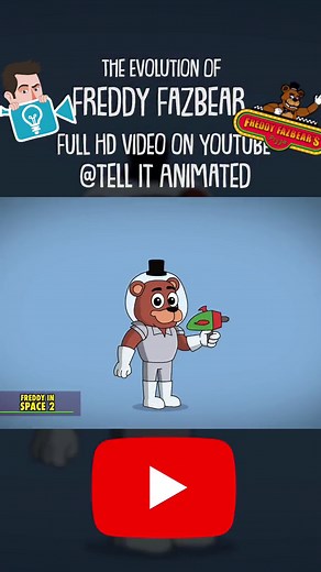 “As you might have noticed, I am a robot…” The Evolution of Freddy Fazbear 4/5 #tellitanimated #animation #cartoon #fnaf #animated #freddyfazbear #fazbear #securitybreach #fnafsecuritybreach