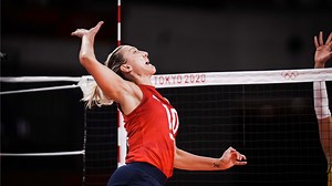 JORDAN LARSON - #TOKYO2020 MVP. The outside hitter displayed her all around skills throughout the Olympic Games just like what she did at the 2021 VNL where she led USA once again to win their third title. 🏐 Olympic Updates ➡ volleyballworld.com 🇯🇵 #Volleyball #東京2020 #バレーボール #TokyoHereWeGo | Volleyball World