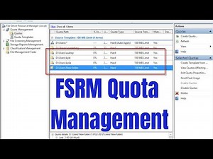 FSRM - File Server Resource Manager || Quota Management || Quota Template