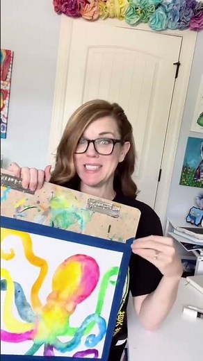How to Paint a Watercolor Octopus #easyart #learnwatercolor #watercoloroctopus
