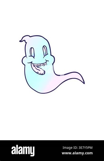 rise and float animation of halloween spooky ghost Stock Video Footage - Alamy
