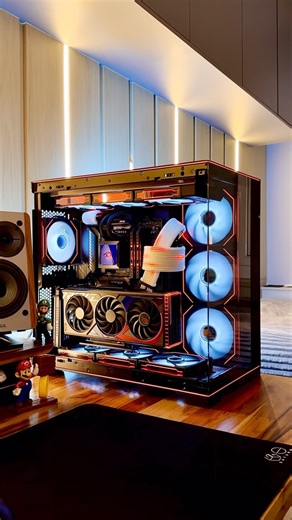 Create Setup | Build: 🩵❤️ #gamingsetup #gamingroom #deskgoals #pcsetup #desksetup#desk #deskdecor #gamingpc #pc #setupgamer #setup #setupwars... | Instagram