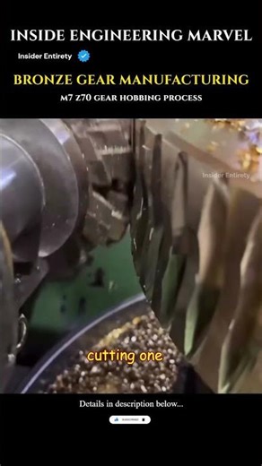 Gear Hobbing Process Explained | M7 Z70 Bronze Gear Manufacturing in Action 🔩
