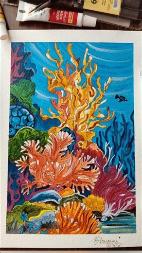 The Coral squad 🪸 Watercolour painting ✨