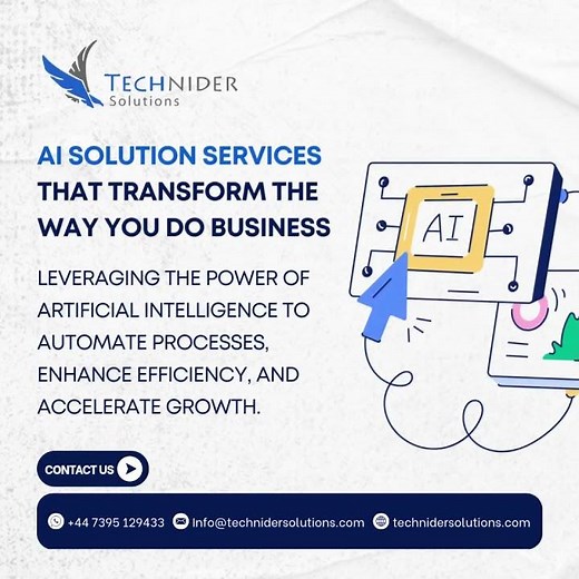 🤖 Transform Your Business with TechniderSolutions – AI Solutions Services