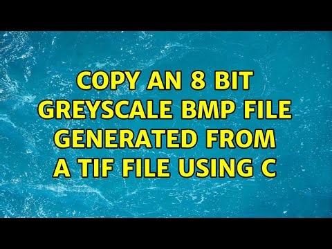 Copy an 8 bit greyscale bmp file generated from a tif file using C