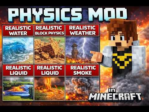Minecraft Realistic Phyiscs! (Physics Pro Mod)