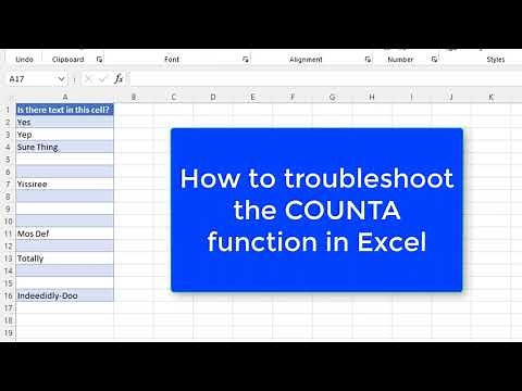 How to fix COUNTA issues in Microsoft Excel [When COUNTA is Still Counting Empty Cells] #shorts