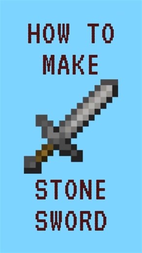 How To Make Stone Sword in Minecraft ⚔️ #minecraft #shorts #viral #gaming #trendingshorts