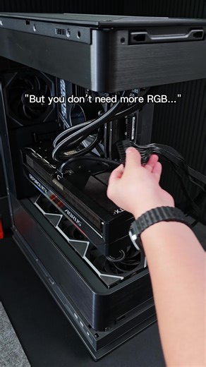 The stock cables were honestly hard to look at 😅 I had to fix them. Dropped in Aurora Learn, slipped it right over the messy cables, then locked everything down with the included cable combs. Super easy to install. Instant results. The whole build looks way cleaner now ✨ #GamingPC #CableManagement #CleanBuild #PCUpgrade #fyp